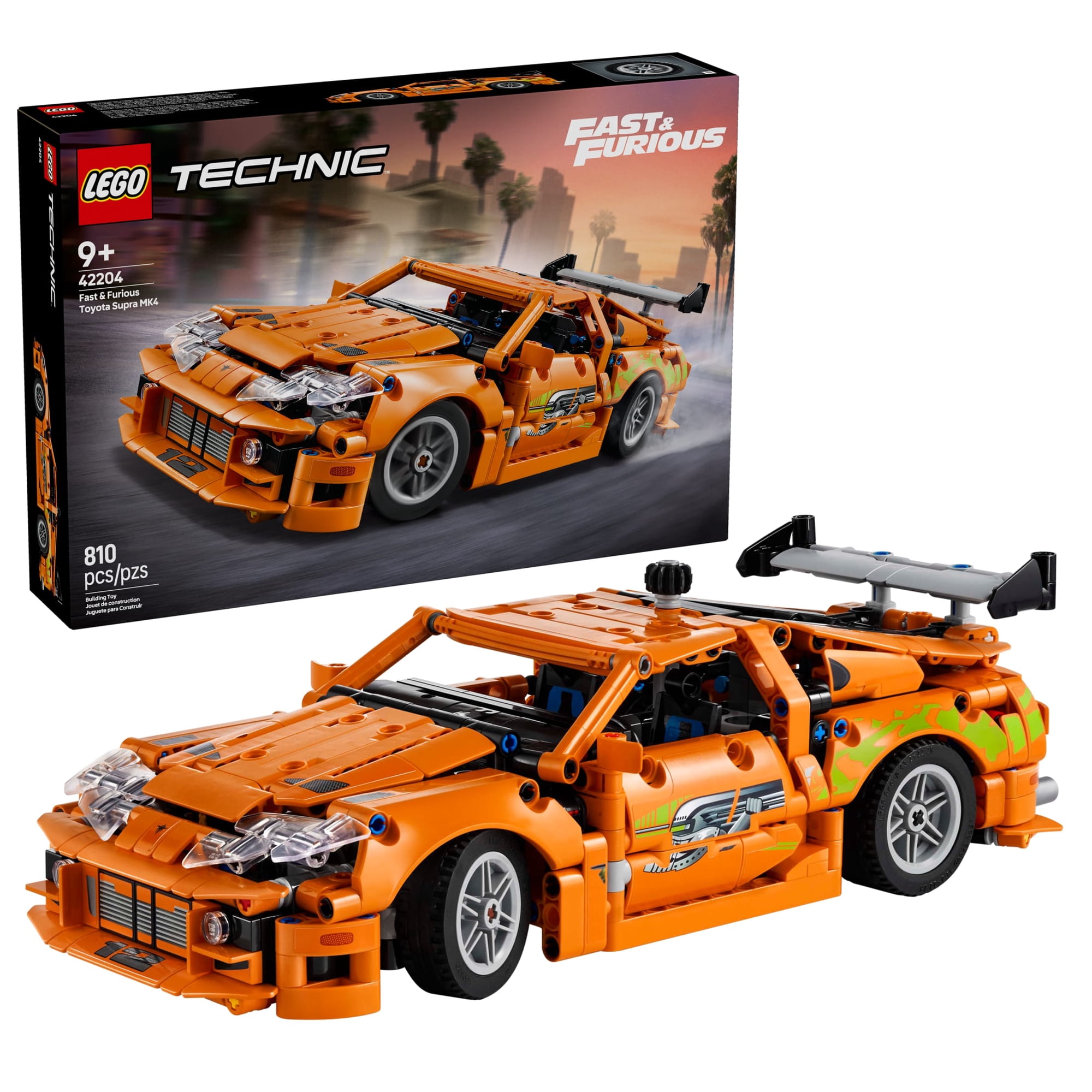 LEGO Technic Fast and Furious Toyota Supra MK4 Building Kit- Toy Car for Kids, Boys, and Girls, Ages 9+ - Gift for Birthdays - Realistic Engineering Details - 42204