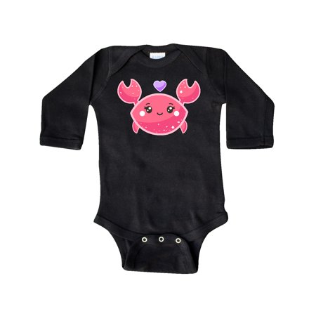

Inktastic Cute Red Crab with Purple Heart Gift Baby Boy or Baby Girl Long Sleeve Bodysuit