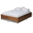 thumbnail image 4 of Baxton Studio Yara Brown Finished Wood Queen Size 4-Drawer Platform Storage Bed, 4 of 13