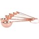 thumbnail image 3 of Juego de cucharas medidoras de 6 piezas, cuchara medidora de acero inoxidable con soporte D-RING para medir ingredientes secos y líquidos (oro rosa) Xemadio LRWJ1008, 3 of 6