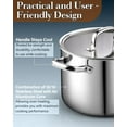 thumbnail image 6 of Cook N Home Classic 6 Quart Tri-Ply Clad Stockpot, Stainless Steel Stock pot with Lid,  Cooking Pot for Pasta, Spaghetti, Large Soup Pot with Handle, Cookware for Canning, Boiling, Simmer, Oven Safe, 6 of 8