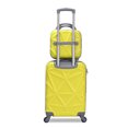thumbnail image 2 of Amka 20” Women's 2-Piece Hardside Luggage Set, Yellow, 2 of 9