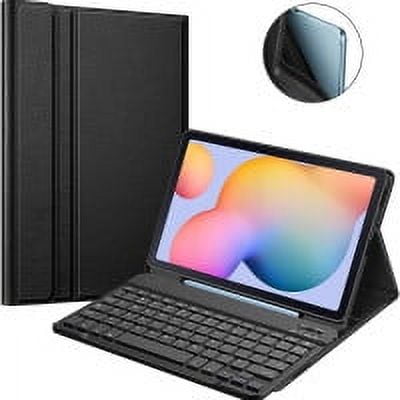 Timoom Keyboard Case for Samsung Galaxy Tab S6 Lite 10.4'' 2020 Model SM-P610 SM-P615, Soft TPU Back Cover with S Pen Holder Detachable Wireless Bluetooth Keyboard