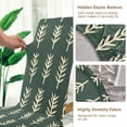 thumbnail image 5 of Yayeee 2 Pack Dining Chair Covers Stretch Parson Chairs Slipcovers Seat Protector, Dark Green Leaves, 5 of 6