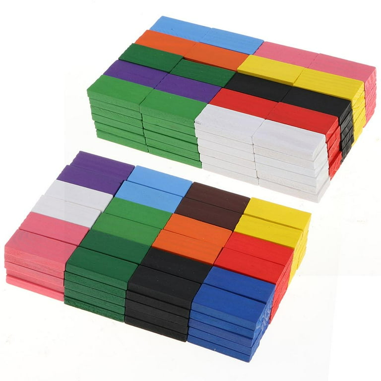 Colorful Wooden Dominoes Blocks Game Set in 12 Color Domino Tile Blocks  (240 Pieces)