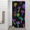 thumbnail image 2 of Purple Mushroom Star Black Pattern Shower Curtain 36"x72" ,Bathroom Decorative Shower Curtains Set with 12 Hooks,Modern Waterproof Washable Shower Curtain, 2 of 6