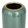 thumbnail image 4 of DecMode 13", 11"H Green Metal Vase, Set of 2, 4 of 8