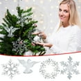 thumbnail image 1 of DIY Christmas Tree Ornaments - Blank Snowflake Pendants for Painting, Wedding Decor & Holiday Crafting, 1 of 3