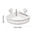 thumbnail image 2 of Rack Clearance! Kaireo, Corner Shower Caddy Suction Cup & Soap Holder No Drilling One Second Installation Removable Shower Caddy Basket Powerful Shower Organizer Shower Shelf Bathroom White, 2 of 6
