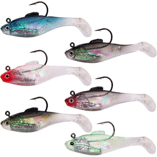 Qualyqualy Soft Plastic Fishing Lure Paddle Tail Swimbait Shad Minnow for  Crappie Bass 