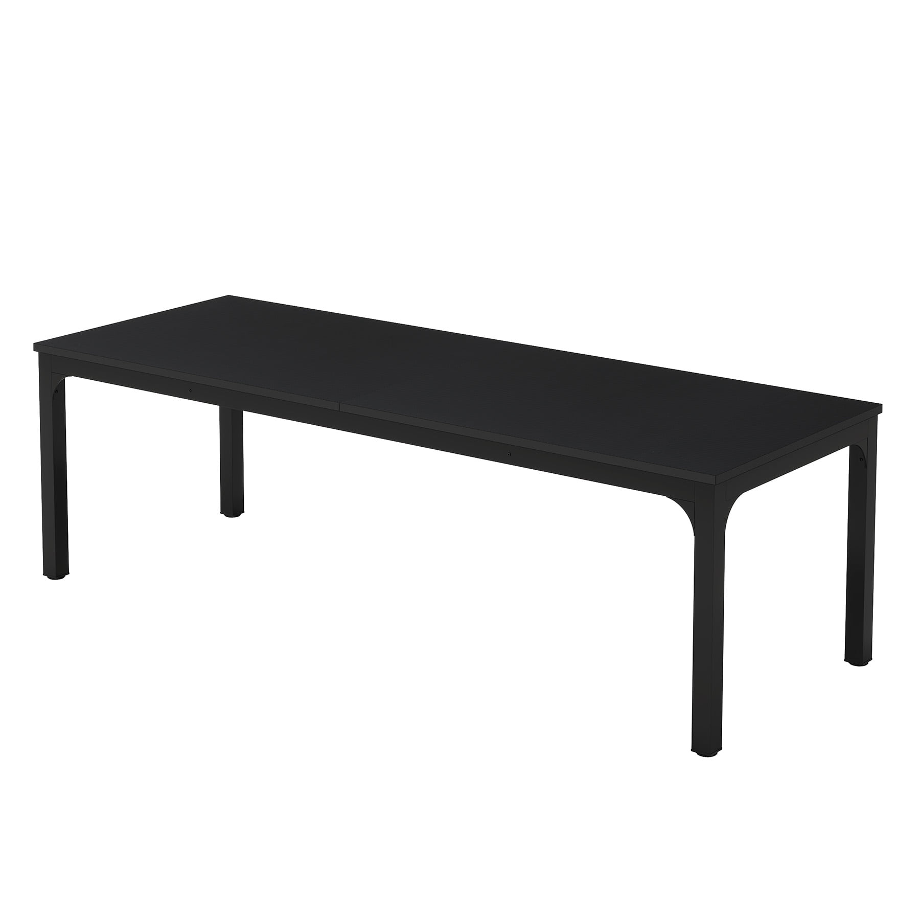 Aukfa 78" Large Dining Table for 6–8, Modern Farmhouse Rectangular Kitchen Table with Metal Legs & Scratch-Resistant for Family Gatherings,Black