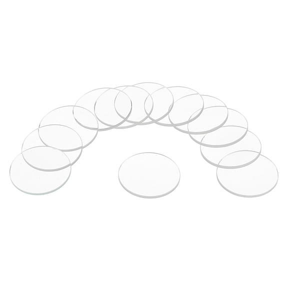 Uxcell 12pcs Watch Crystal Glass Lens, 20mm Flat Round Glasses Replacement Parts for Watchmaker Repair, Clear