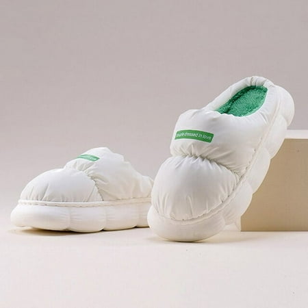 

PIKADINGNIS Winter Women Slippers Home Warm Fur Design Non-slip Thick Bottom Soft Comfortable Non-Slip 2023 New Men Leisure Couple Slippers