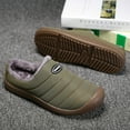 thumbnail image 2 of Calceus Mens Womens Comfortable Faux Fur Lined Slippers Anti-Skid Rubber Sole Indoor Outdoor Slippers Green 12, 2 of 6