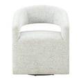 thumbnail image 3 of Devin Swivel Chair in White Speckle Fabric, 3 of 8