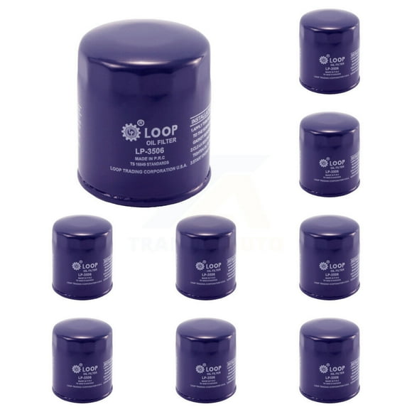 LOOP Engine Oil Filter (9 Pack) for Car Chevrolet GMC Silverado 1500 Sierra 2500 HD Colorado Canyon Pontiac Corvette Avalanche Cavalier Sunfire 3500 Impala Express Cadillac Savana Grand H2 KLO-100247