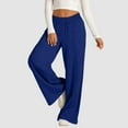 thumbnail image 2 of Womens Oversized Wide Leg Sweatpants - Elastic Drawstring, Low Waist - Polyester, Lightweight - Pockets, Ruffle Hem - Casual/Work/Yoga, All Seasons, 2 of 8