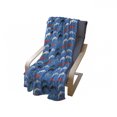 thumbnail image 3 of Goat Soft Flannel Fleece Throw Blanket, Repeating Pattern of Jumping Pose Drawn Abstract Animal with Horns, Cozy Plush for Indoor and Outdoor Use, 50" x 70", Sea Blue Multicolor, by Ambesonne, 3 of 5