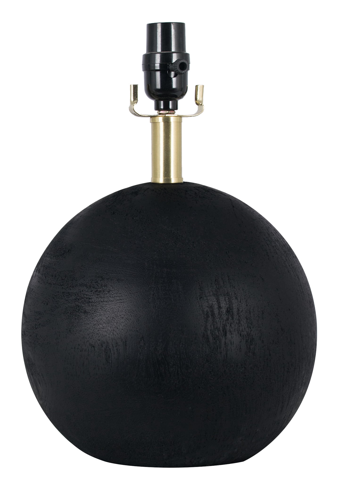 Mainstays 20 in Table Lamp, Black Ball Base with White Shade