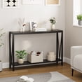 thumbnail image 1 of CazToi Mesa consola de 109 cm, mesa de entrada industrial de 2 niveles, mesa estrecha para sofá para salón, pasillo y recibidor, 1 of 8