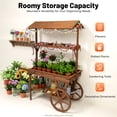 thumbnail image 3 of Candy Cart, Display Stand with Wheels, Retro Vintage Dessert Cart for Dessert Display, 3 Tier Rolling Table Carts for Display Flower Party Favors and Crafted Items, 3 of 23