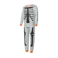 thumbnail image 3 of Qiylii Family Matching Pajamas Set Skeleton Print O-Neck Long Sleeve Tops+Trousers, 3 of 9