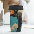 thumbnail image 6 of Balery Blue Watercolor Duck Pattern Insulated Coffee Travel Mug Stainless Steel Vacuum Coffee Cup Leakproof with Screw Lid Coffee for Hot/Iced Beverage - 500ml, 6 of 8