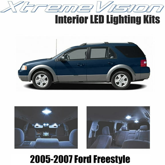Xtremevision Interior LED for Ford Freestyle 2005-2007 4 Pieces Cool White Interior LED Kit Installation Tool