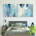 thumbnail image 6 of Modern Abstract White Horse Canvas Wall Art  Framed Landscape Print, Vibrant Blue &amp; Teal Color Palette, High-Quality Frame for Living Room, Bedroom, Office, or Kitchen Decor 12x16inchx3pcs, 6 of 6