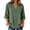 Army Green tops #5, variant on Women's Stand Collar V‑Neck Button Down Blouse, 3/4 Sleeve Mesh Ruffle Hem Layered Tunic Shirt, Breathable Casual Top for Office And Daily Wear Black,S