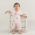 thumbnail image 3 of Gibobby Ropa Para Bebe mono estampado para niños y niñas, mono abierto de 1 pieza, algodón orgánico(Rosa, 3-6 Meses), 3 of 5