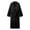 Black, variant on Flannel Bathrobes for Women Warm Winter Robes Long Sleeve Belted Robes Fluffy Soft Absorbent Quick Dry Robe with Pockets Gray Free Size