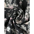 thumbnail image 5 of INSPIRE CHIC Women's Chiffon Dresses Smocked Chic Floral Sleeveless A-Line Mini Dress L Black-Floral, 5 of 6