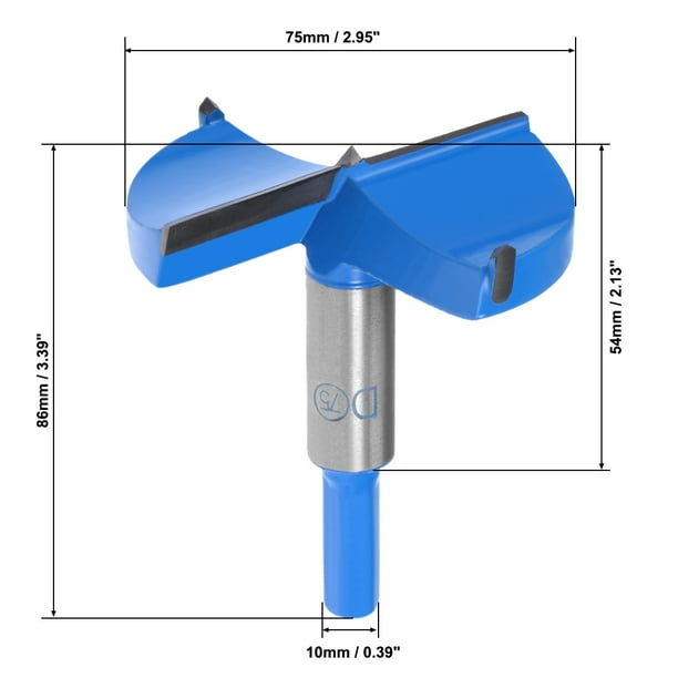 75mm Hinge Boring Forstner Drill Bit 10mm Hex Shank