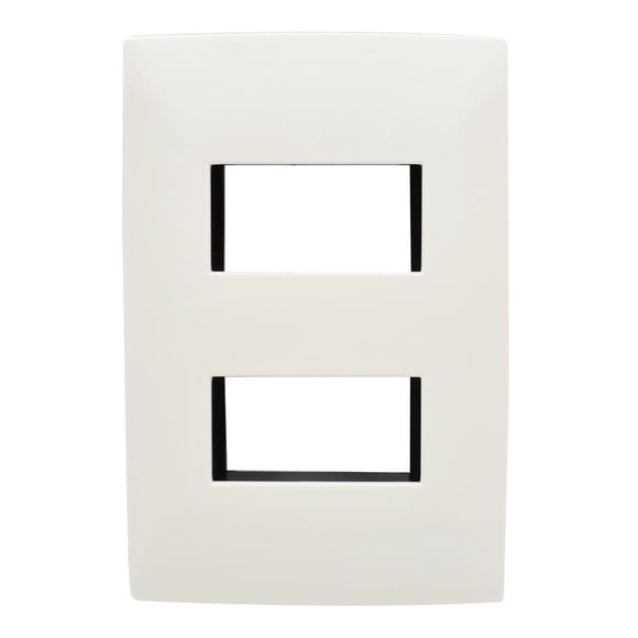 Placa Decorativa 2 Modulos Leviton Plastico Blanco 20 Piezas