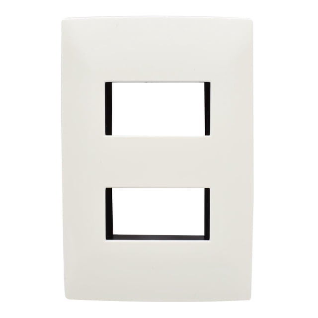 Placa Decorativa 2 Modulos Leviton Plastico Blanco 20 Piezas