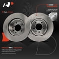 thumbnail image 3 of A-Premium 12.48 inch (317mm) Front Vented Disc Brake Rotors Compatible with Select Land Rover Models - LR3 2005 2006 2007 2008 2009, 2-PC Set, 3 of 8