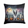 thumbnail image 2 of Boston Terrier Spooky Halloween Fabric Decorative Pillow 18 in x 18 in, 2 of 3