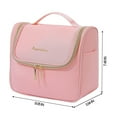 thumbnail image 5 of Makeup Bag Hanging Toiletry Cosmetic Bags Travel Organizer for Women and Girls (Light Pink), 5 of 6