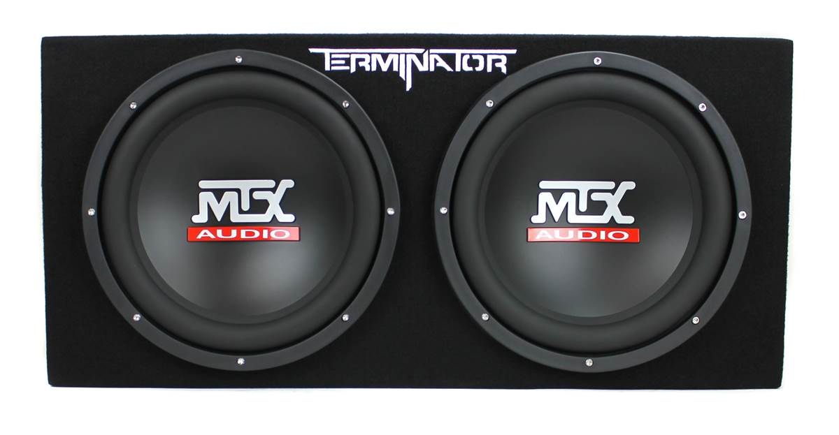 MTX 12 Inch Dual Car Subwoofer Audio, Sub Box, & Amplifier Bundle w/ Wiring Kit - image 3 of 12