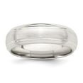 thumbnail image 6 of 925 Sterling Silver Rhodium-plated 6mm Brushed Fancy Band Ring Size 10.5, 6 of 7