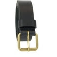 thumbnail image 2 of 1-1/2 in. US Steer Hide Leather Pebble Grain Men's Belt with Antique Brass Finish Roller Buckle, 2 of 2