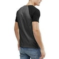 thumbnail image 2 of Ma Croix Mens Contrast Raglan Short Sleeve Baseball T Shirts, 2 of 6