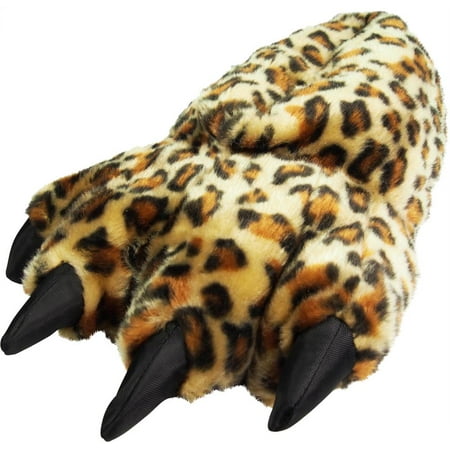 Norty Grizzly Bear Stuffed Animal Claw Slippers - Plush Paw Slippers - Furry Fuzzy Soft Plush Animal Slippers - Toddlers Kids Mens and Womens Adults - Fun Costume Play, Halloween & Everyday Wear