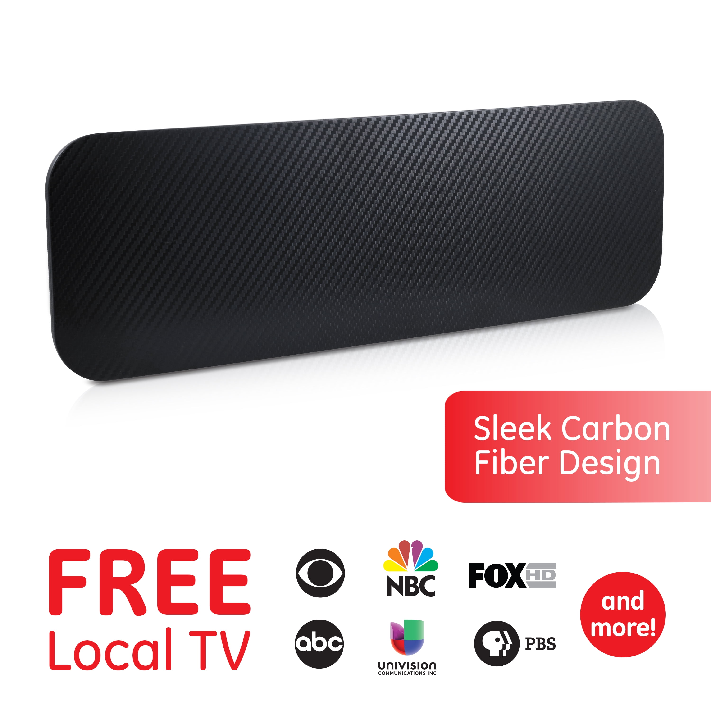 Ge Pro Indoor Tv Antenna Carbon Fiber 40 Mile Range 4k 1080p