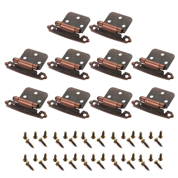 10Pcs Closing Cabinet Hinges Semi Concealed Kitchen Cabinet Hinges Antique Furniture Hardware Easy to Install