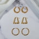 thumbnail image 3 of Juego de 3 Pares de Pendientes Colgantes JeenMata para Mujer Pendientes de Moda Combinados, 3 of 5