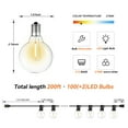 thumbnail image 7 of DAYBETTER G40 Outdoor String Lights, 200ft with 100 Edison Vintage Bulbs, Waterproof, Shatterproof, Connectable, for Backyard, Patio, 7 of 7