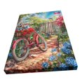 thumbnail image 3 of 12x18 inch Canvas Hanging Picture Flower Bike And Star Spangled Banner,Home Yard Decor Garden Accessory,Living Room,Bathroom,Garden,Study Wall Decor Poster,Funny Garden,Florists Prints Decor, 3 of 6
