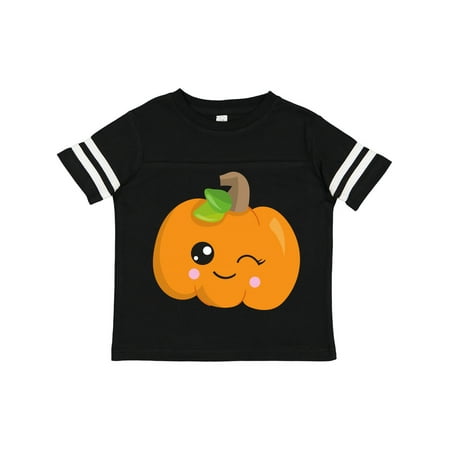 

Inktastic Halloween Pumpkin Winking Pumpkin Trick or Treat Gift Toddler Boy or Toddler Girl T-Shirt